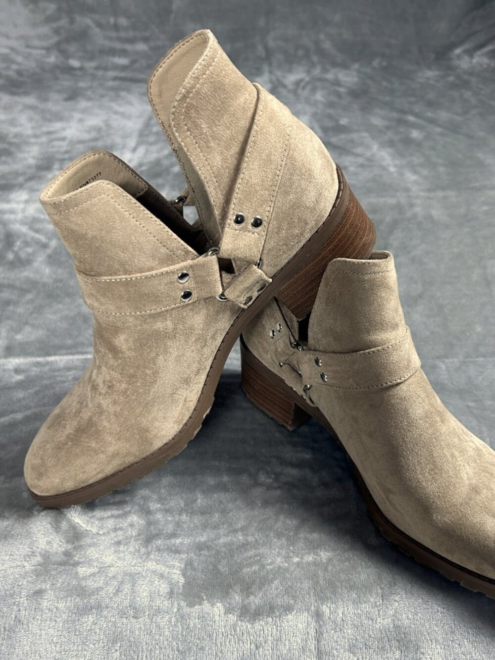 Sonoma Goods For Life Ankle Boots Womens 9.5 Tan Harness Faux Suede Boho Western